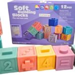Soft Baby Building Blocks – Educational Sensory Toy Set (12 PCS)